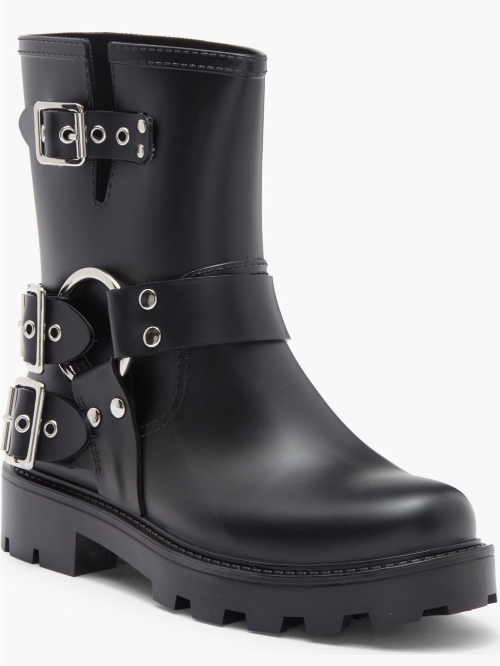 Jeffrey Campbell Dripz Moto Rain Boots